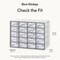 Small 20-Drawer Cabinet – Stackable Clear Organizer for Hardware, Beads, Plastic Bricks, Office, and Craft Storage (Made in Korea, Gray)
